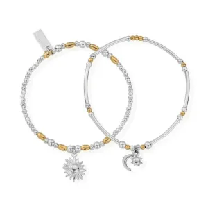 ChloBo Dusk To Dawn Bracelet Set - Gold & Silver