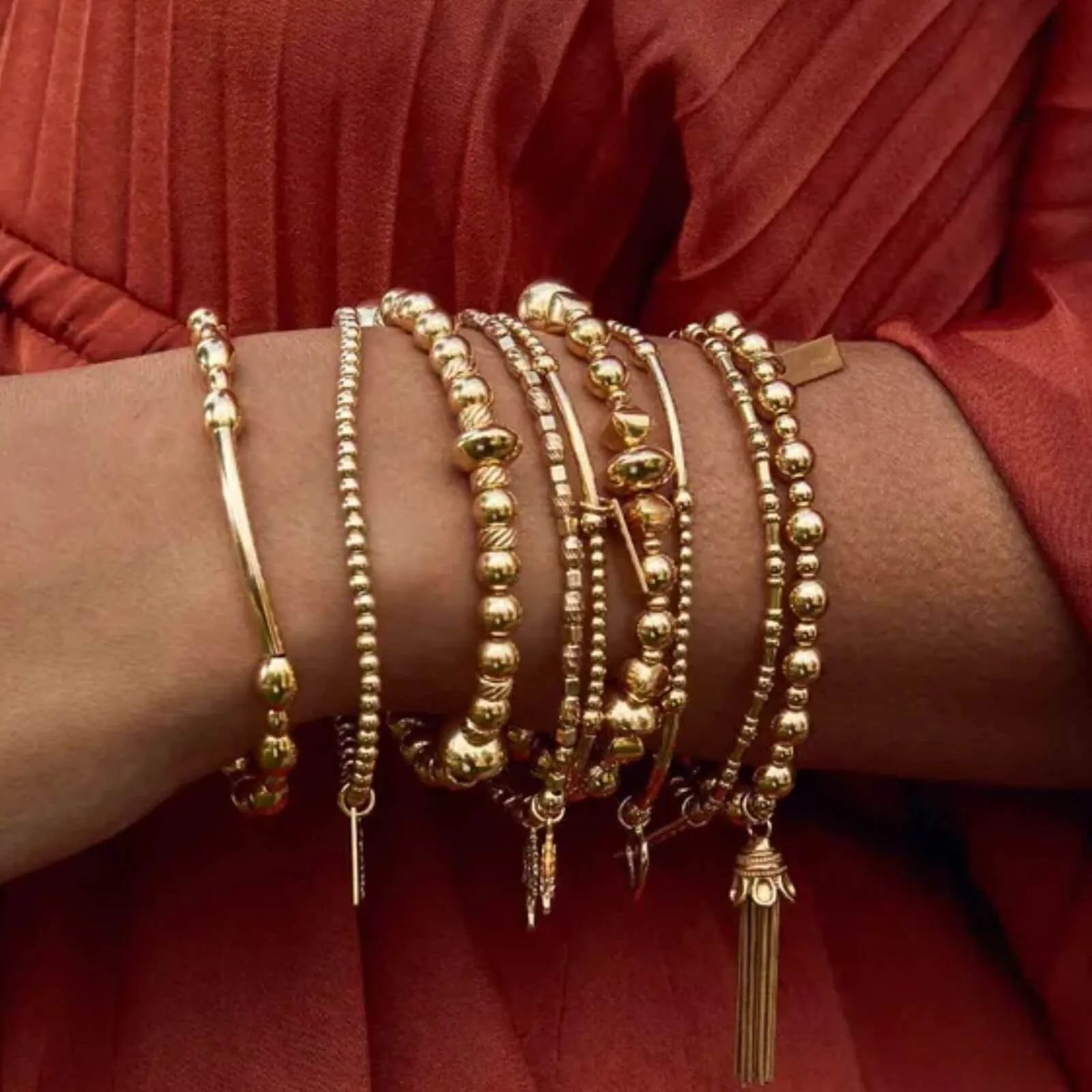 ChloBo Twisted Cube Bracelet - Gold