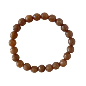Chocolate Faceted Jade 8mm Bracelet