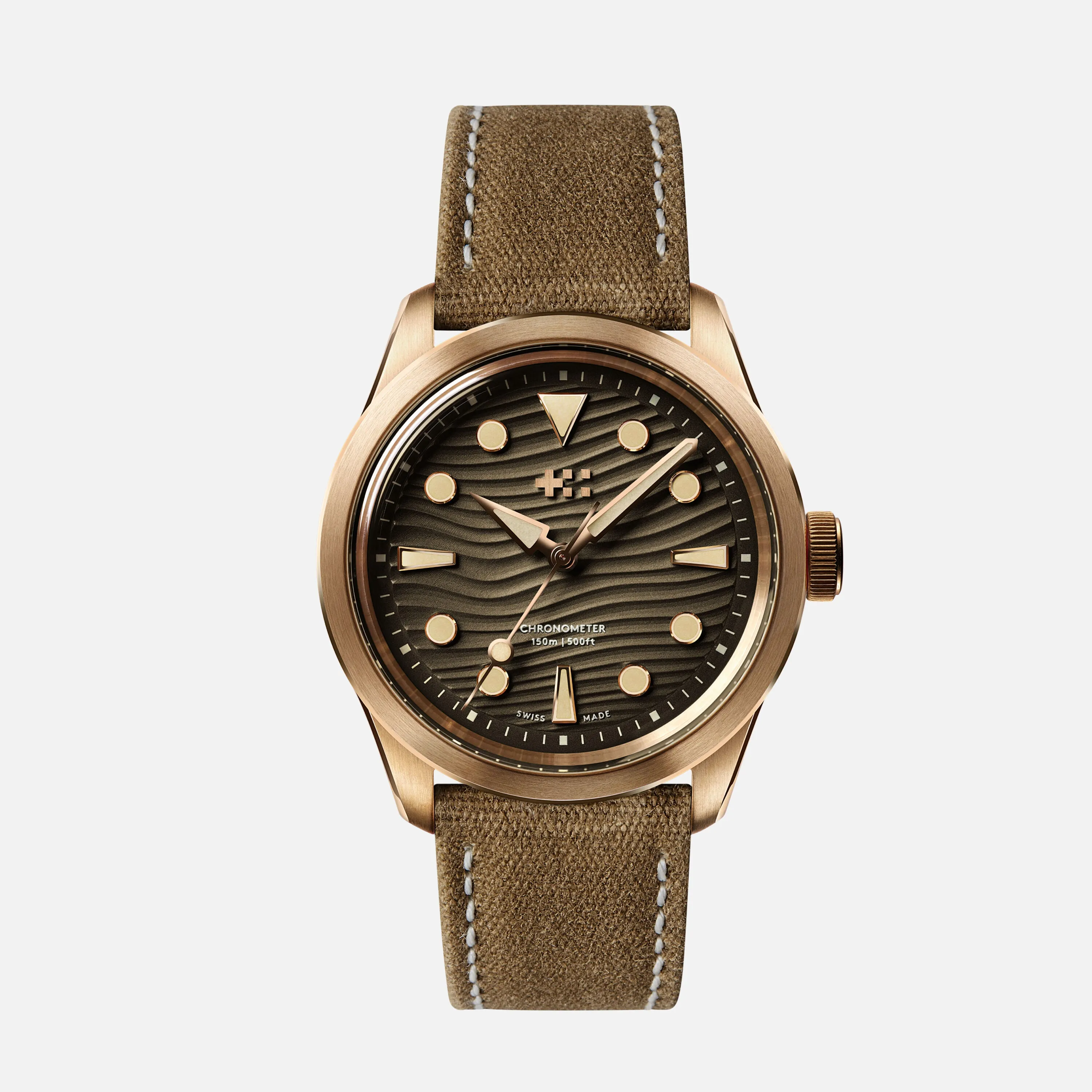 Christopher Ward C65 Dune Automatic Bronze - Camel canvas webbing