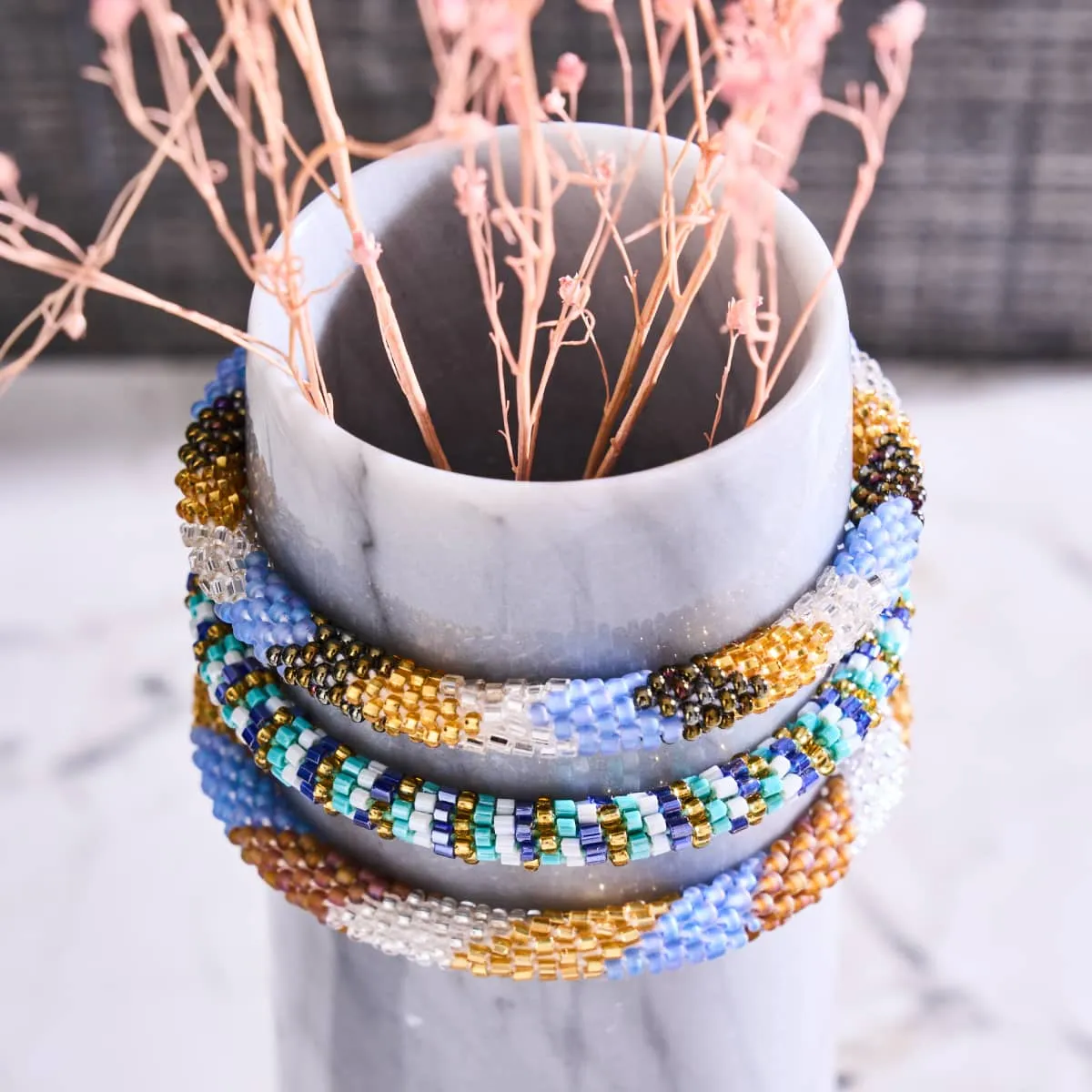 Circle Of Life | Himalayan Glass Bead Bracelet