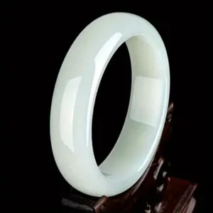 Classcial Retro Chinese Style Jade Bangle Bracelet for Women Men