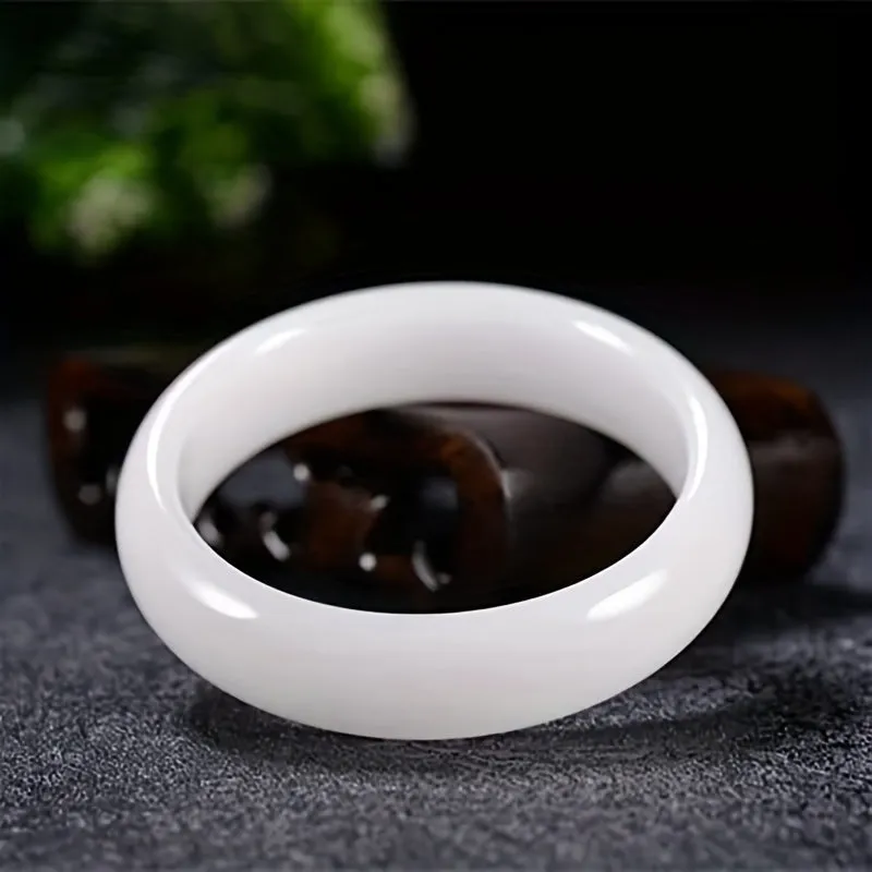 Classcial Retro Chinese Style Jade Bangle Bracelet for Women Men