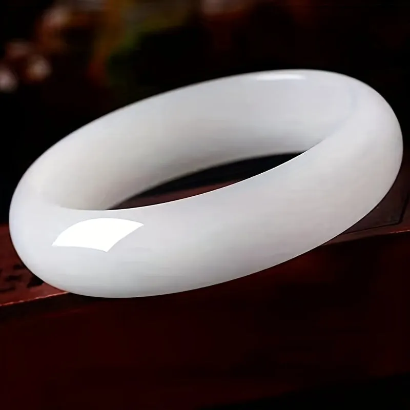 Classcial Retro Chinese Style Jade Bangle Bracelet for Women Men
