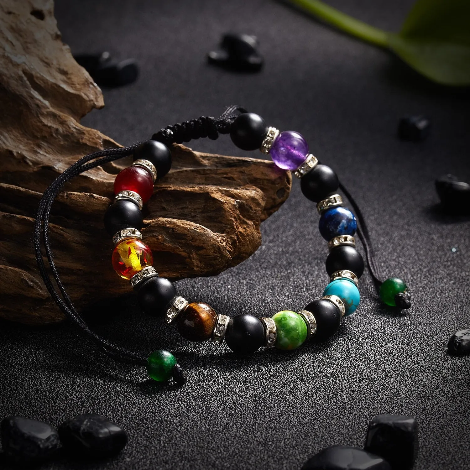 Classic Colorful Seven Chakras Natural Stone Bead