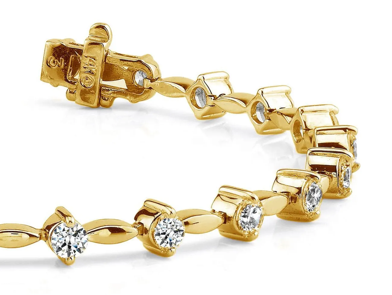 Classic Diamond Link Lab-Grown Diamond Bracelet with 3.99 ct.(finished) 3.8mm