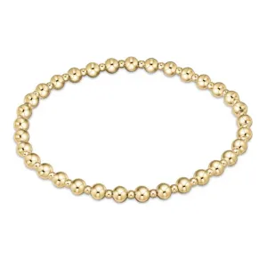 Classic Grateful Pattern 4mm Bracelet Gold