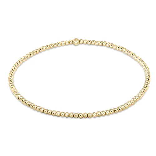 Classical Gold 2mm Bead Bracelet
