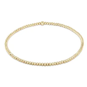 Classical Gold 2mm Bead Bracelet