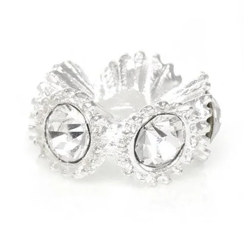 Clear  Crystal European Bead Compatible for Most European Snake Chain Bracelets
