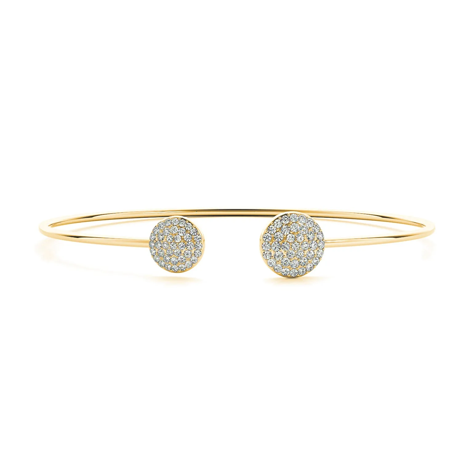 Cluster 0.50 ctw Round Diamond Cuff Bangle Bracelet