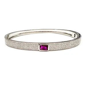 Color Baguette Pave Bangle
