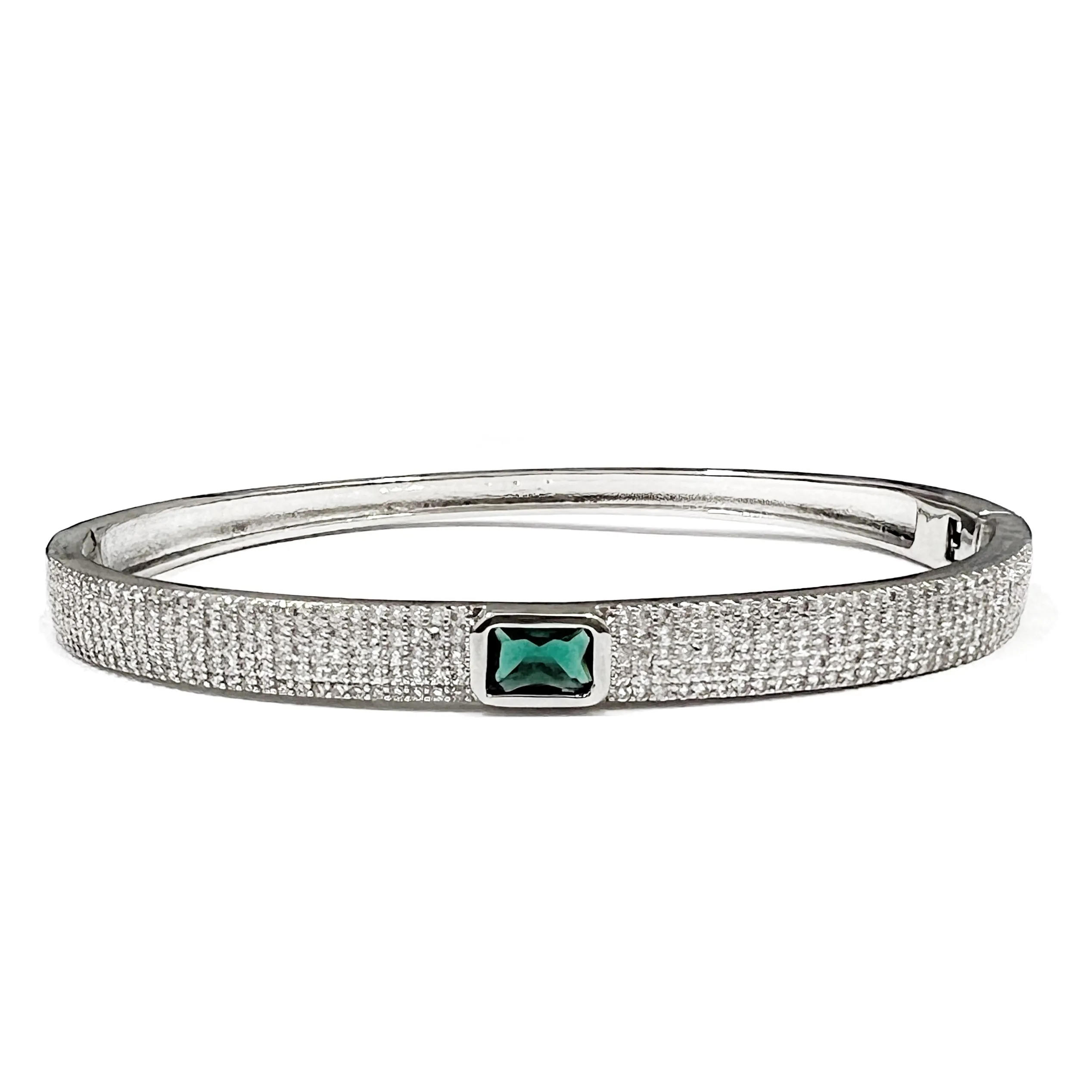 Color Baguette Pave Bangle