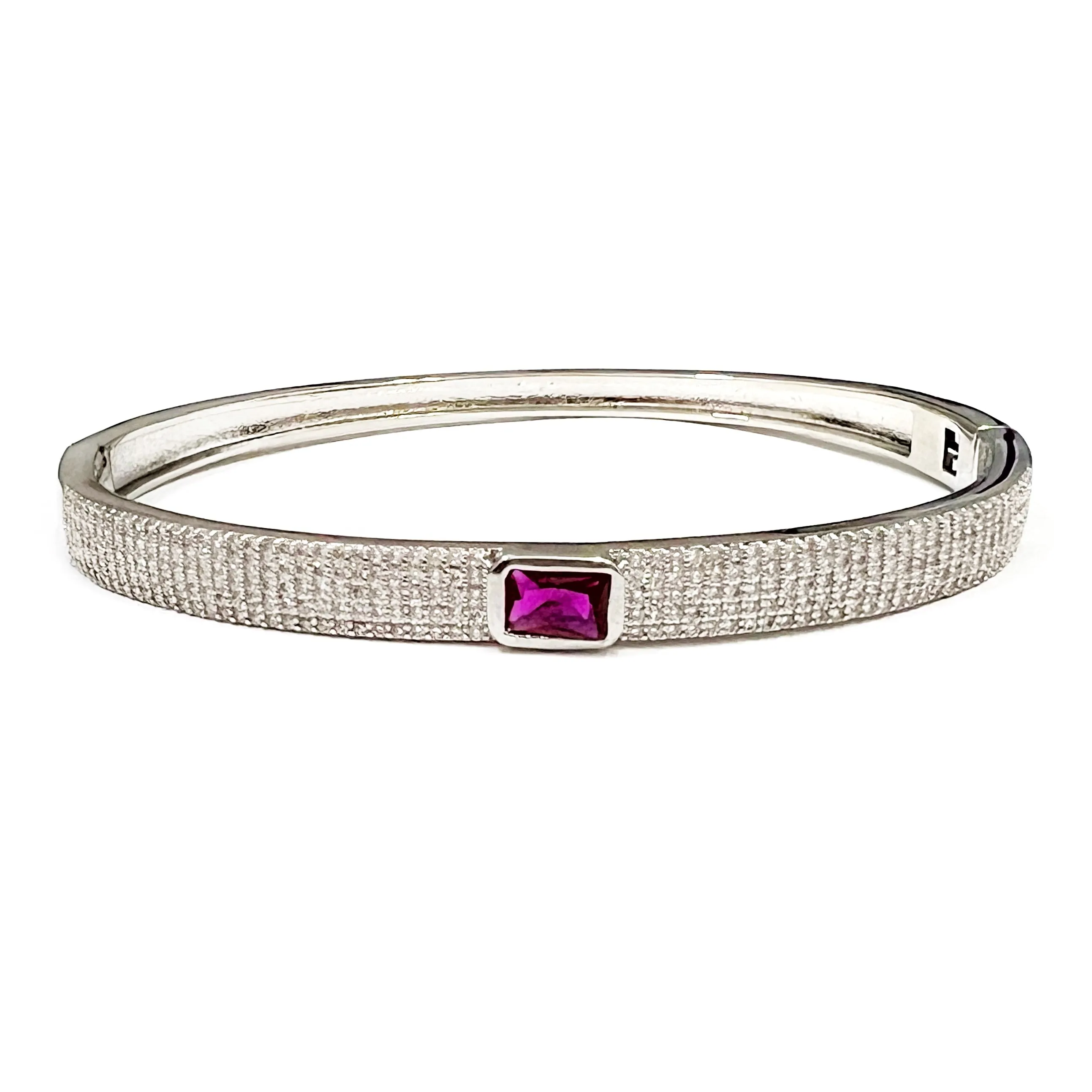 Color Baguette Pave Bangle