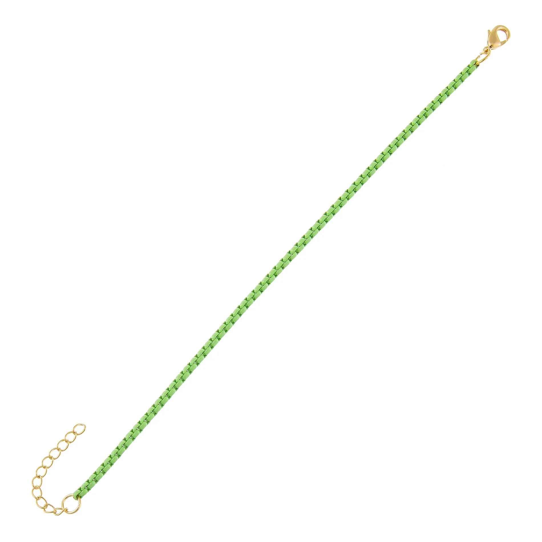 Colored Enamel Rope Chain Bracelet