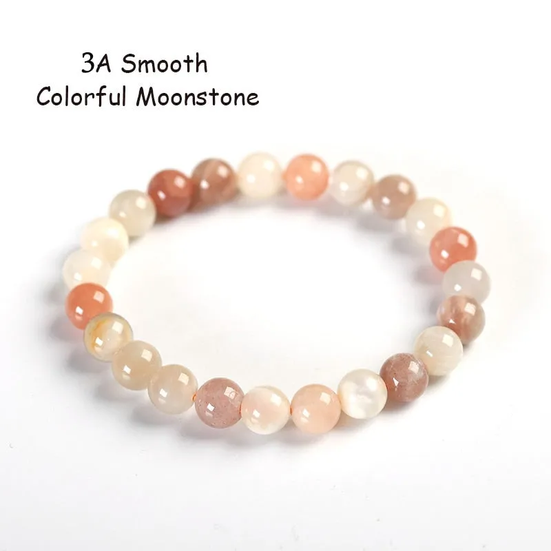 Colorful Moonstone Beads Bracelets Women Elegant