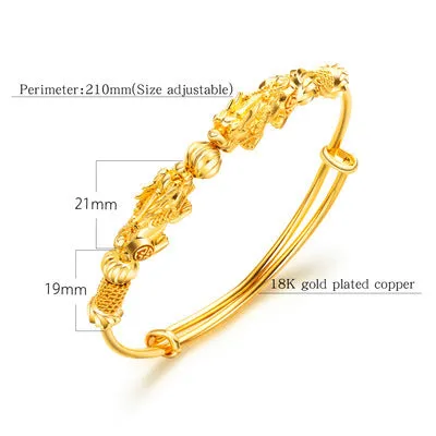 Copper Plated 18K Gold Vietnam Sand Gold Bracelet