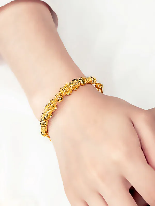 Copper Plated 18K Gold Vietnam Sand Gold Bracelet