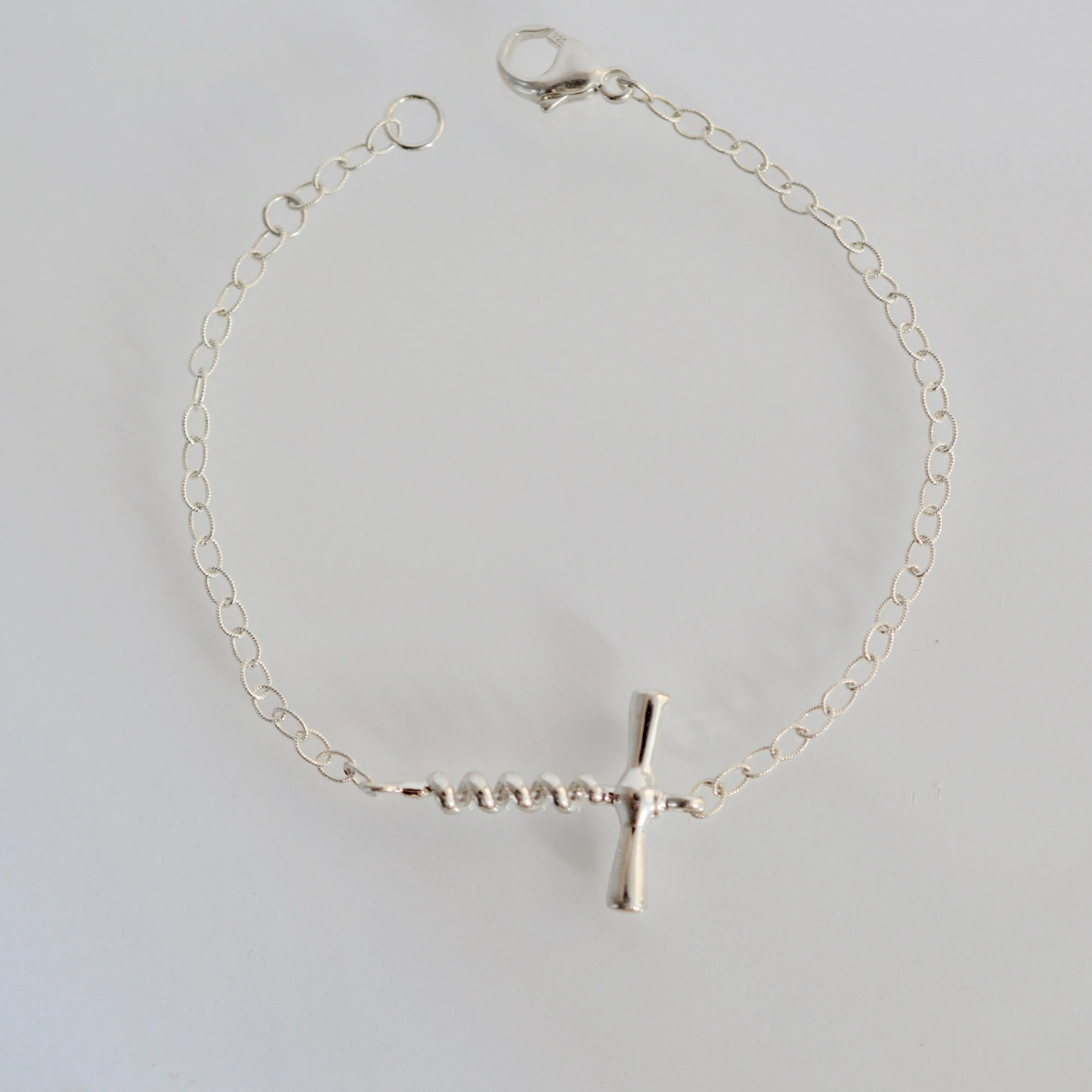 Cork Screw Bracelet Sterling Silver
