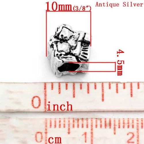 Couple in Love Kissing European Bead Compatible for Most European Snake Chain Bracelet