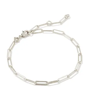 Courtney Paperclip Bracelet Silver