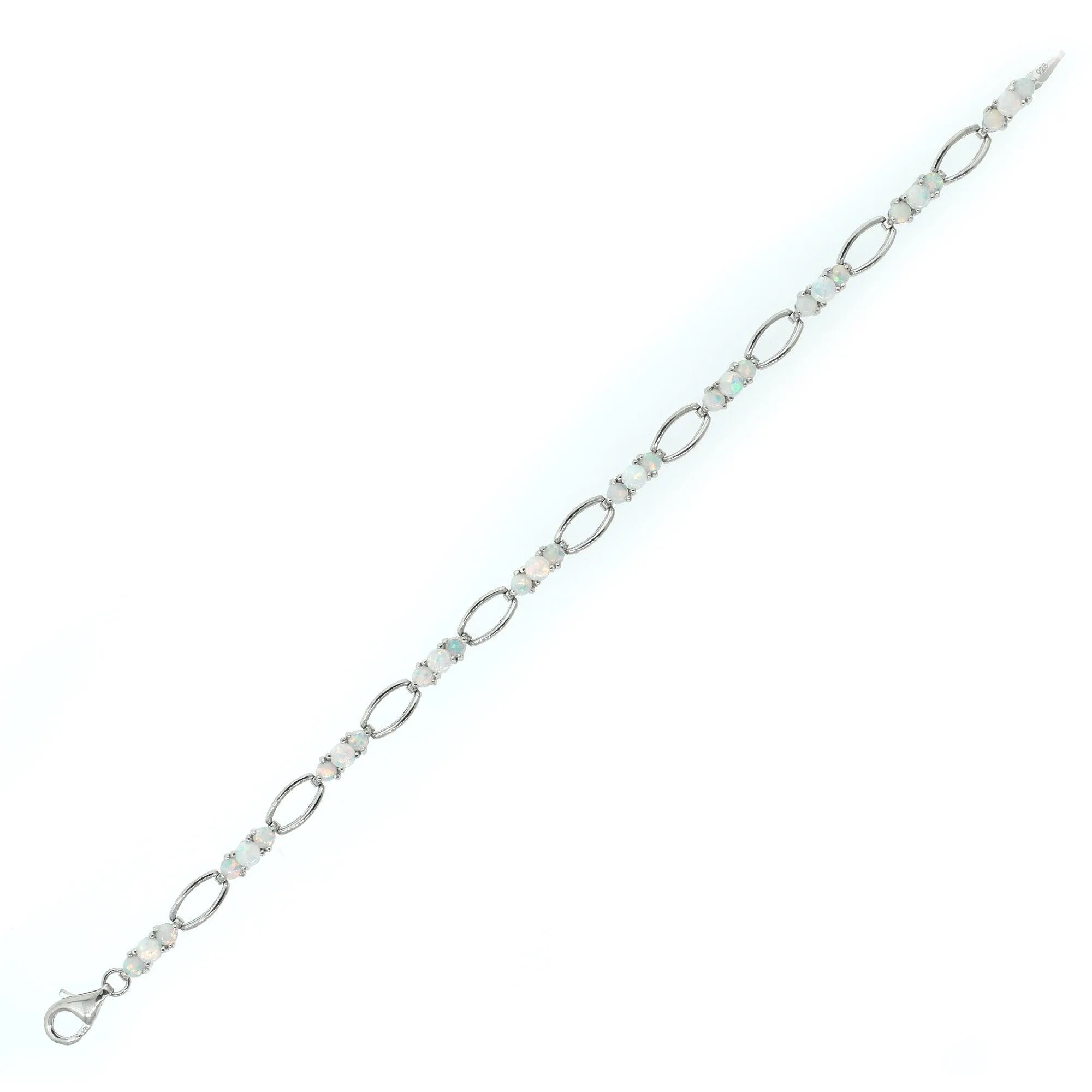 Created Opal Fashion Bracelet in Sterling Silver