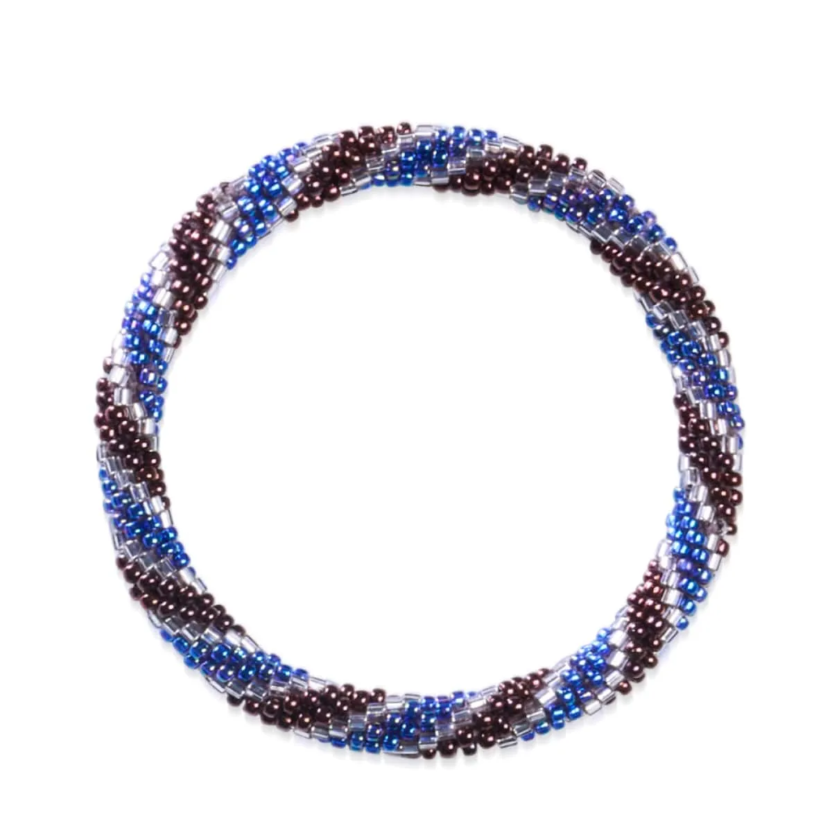 Crushed Blueberries | Himalayan Glass Bead Bracelet