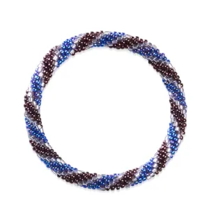 Crushed Blueberries | Himalayan Glass Bead Bracelet