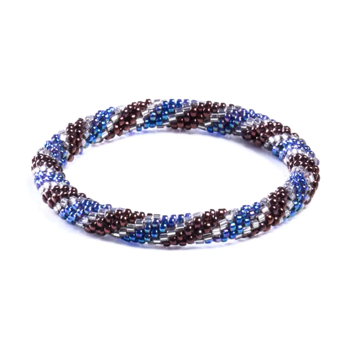 Crushed Blueberries | Himalayan Glass Bead Bracelet