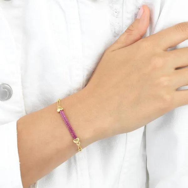 Crystal Bar Heart Bracelet