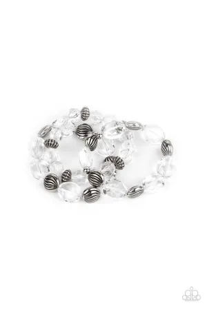 Crystal Charisma White Paparazzi Bracelet