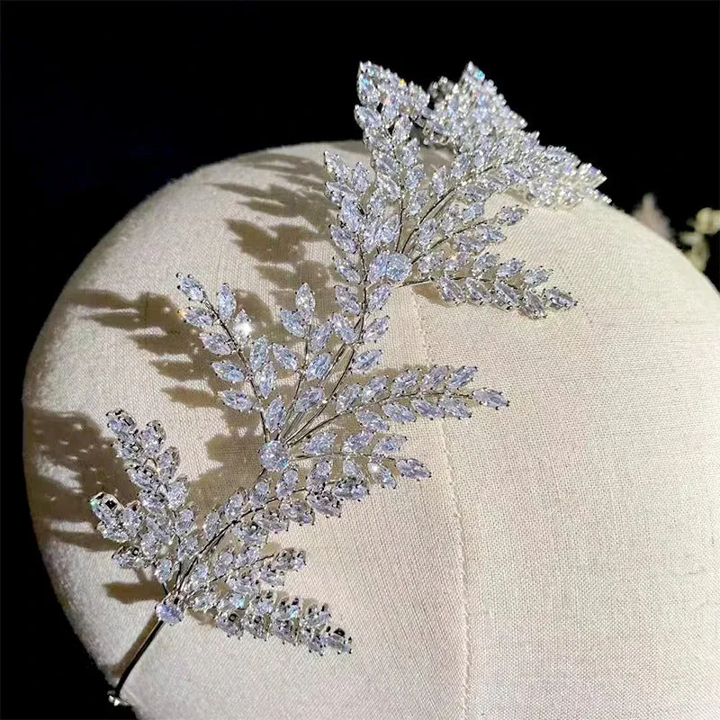 Crystal Leaf Hair Band