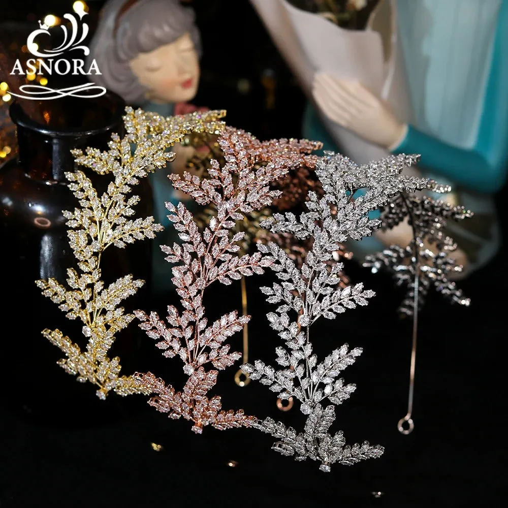 Crystal Leaf Hair Band