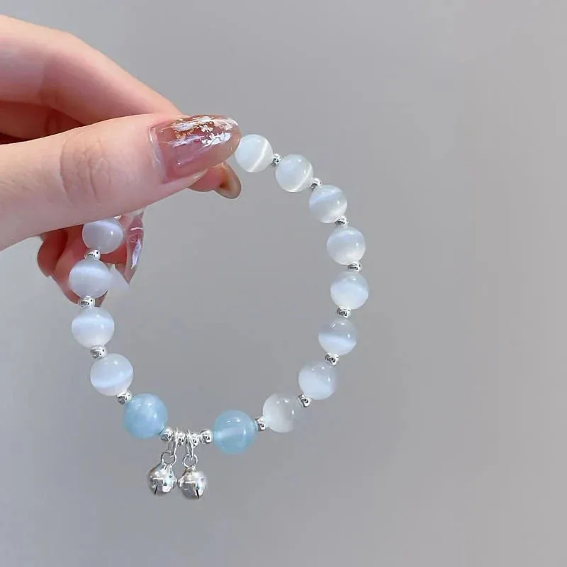 Crystal Star Pentagram Pearl Beaded Bracelet for Women Vintage Aesthetic Charm Double Layer Chain Bracelet Jewelry Gift