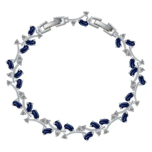 Cubic Zirconia Tennis Bracelet with Sapphire and AAA  Cubic Zirconia Stones