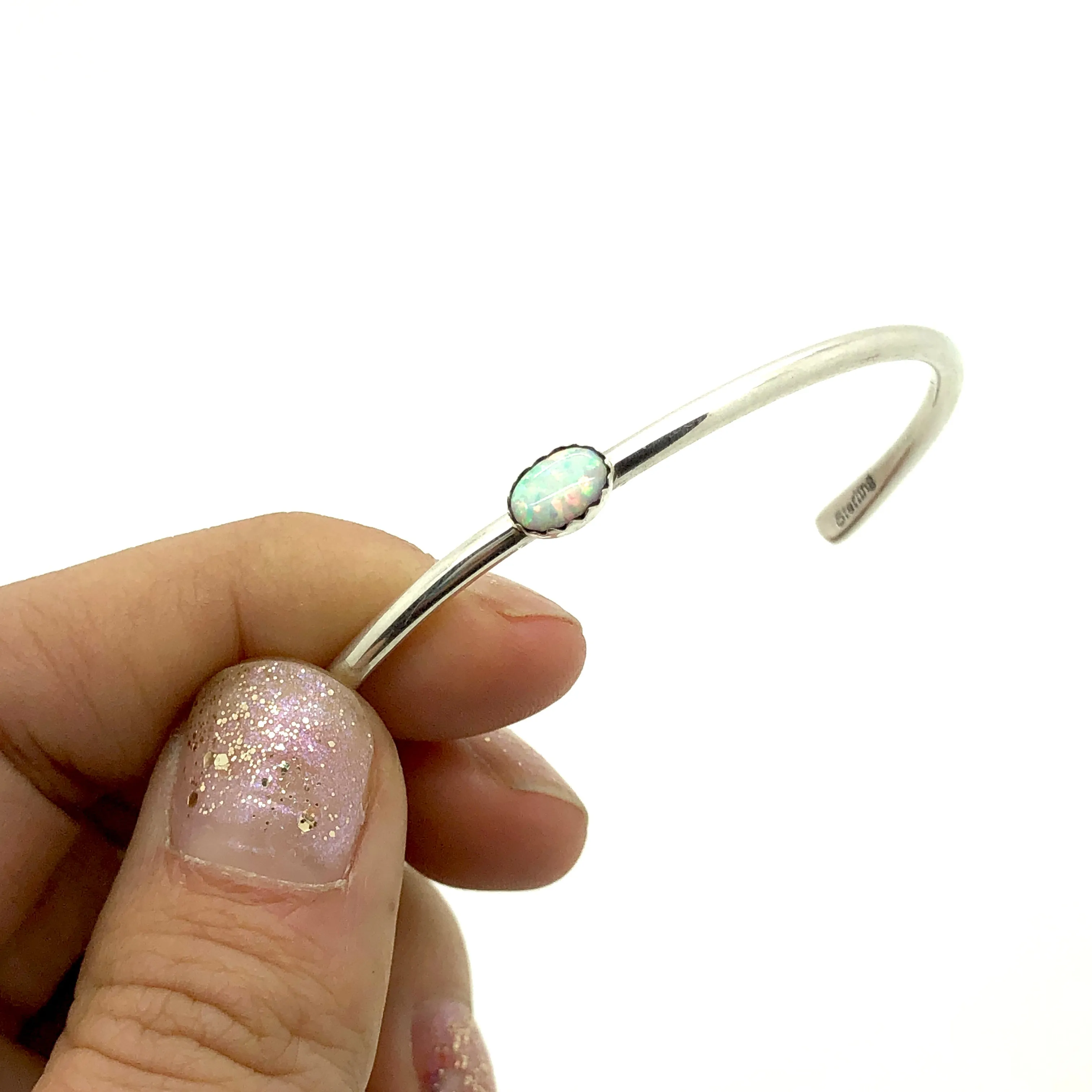 Dainty White Opal Bracelet