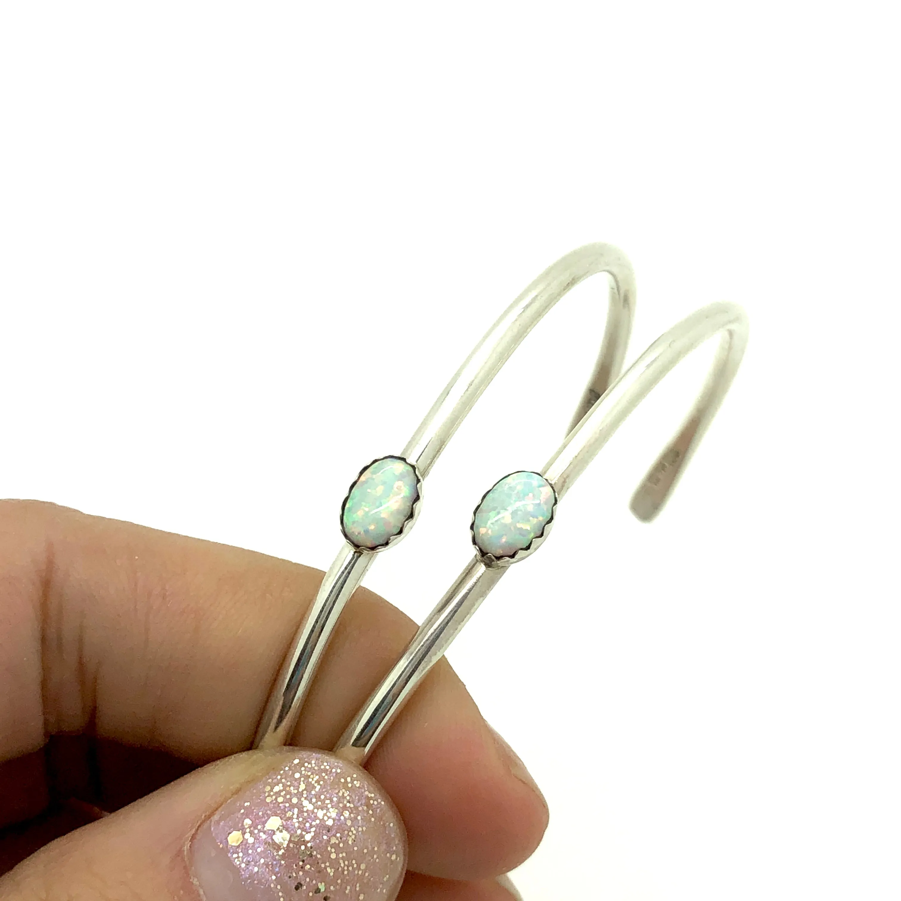 Dainty White Opal Bracelet