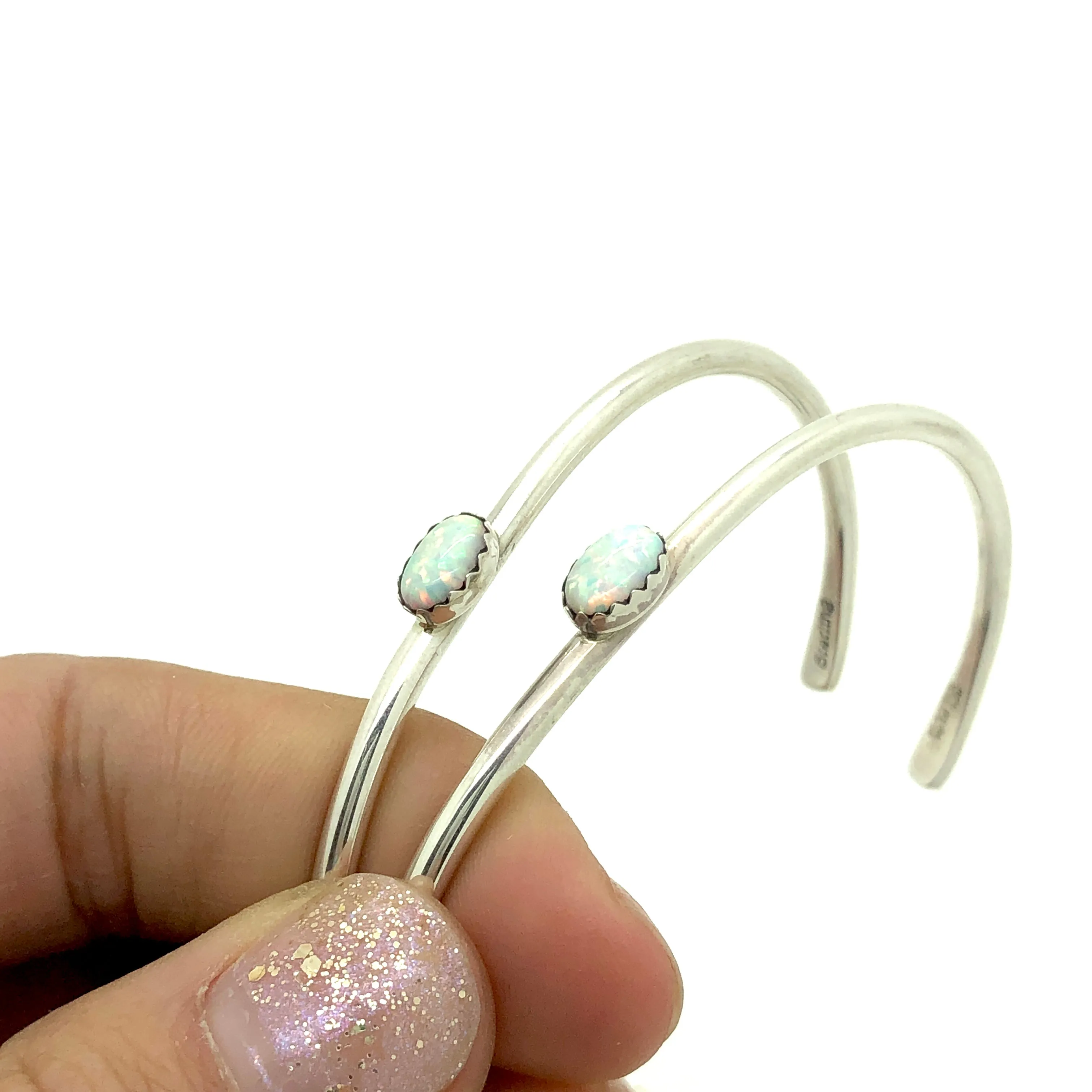 Dainty White Opal Bracelet