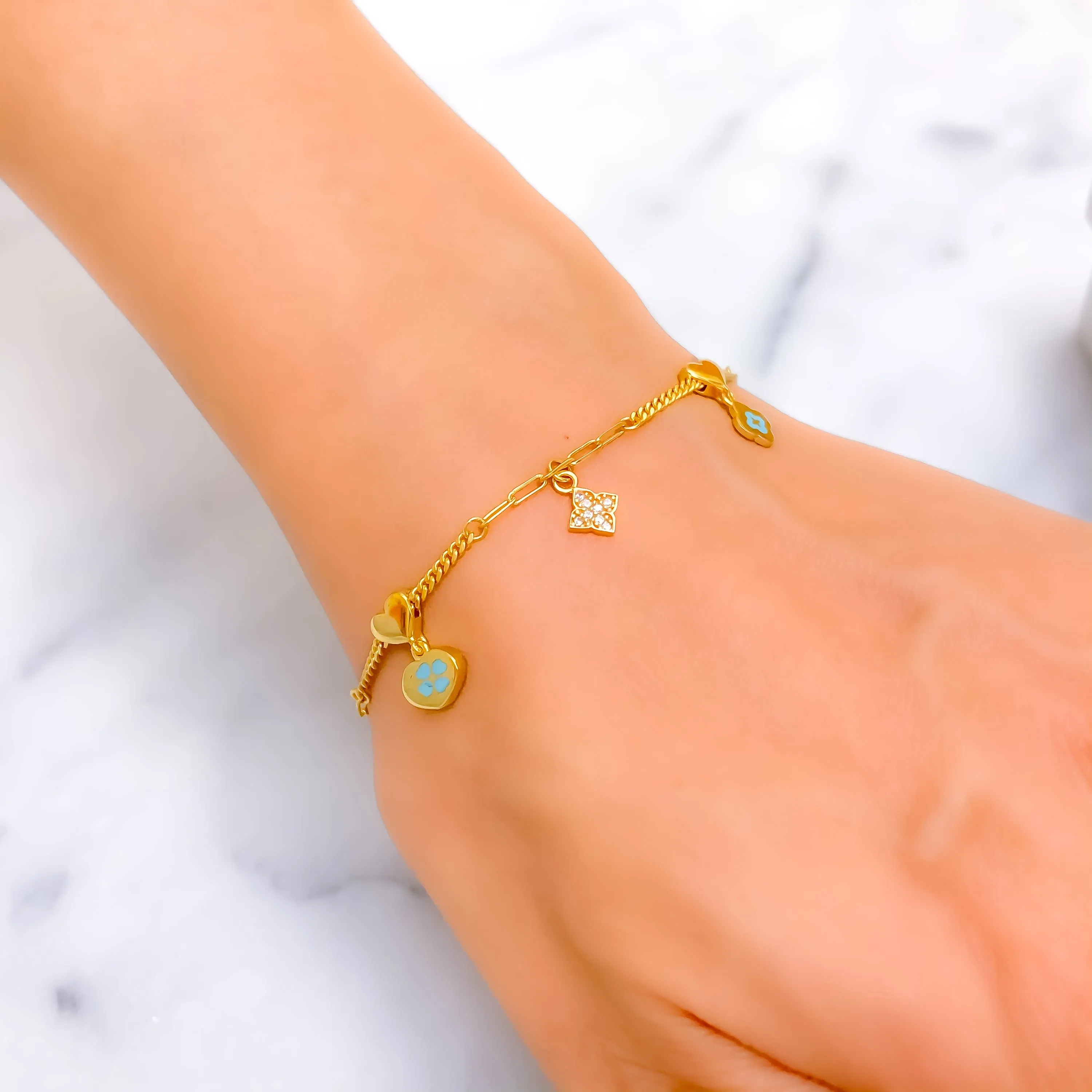 Dazzling Distinct 21k Gold Bracelet