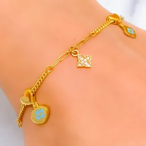Dazzling Distinct 21k Gold Bracelet