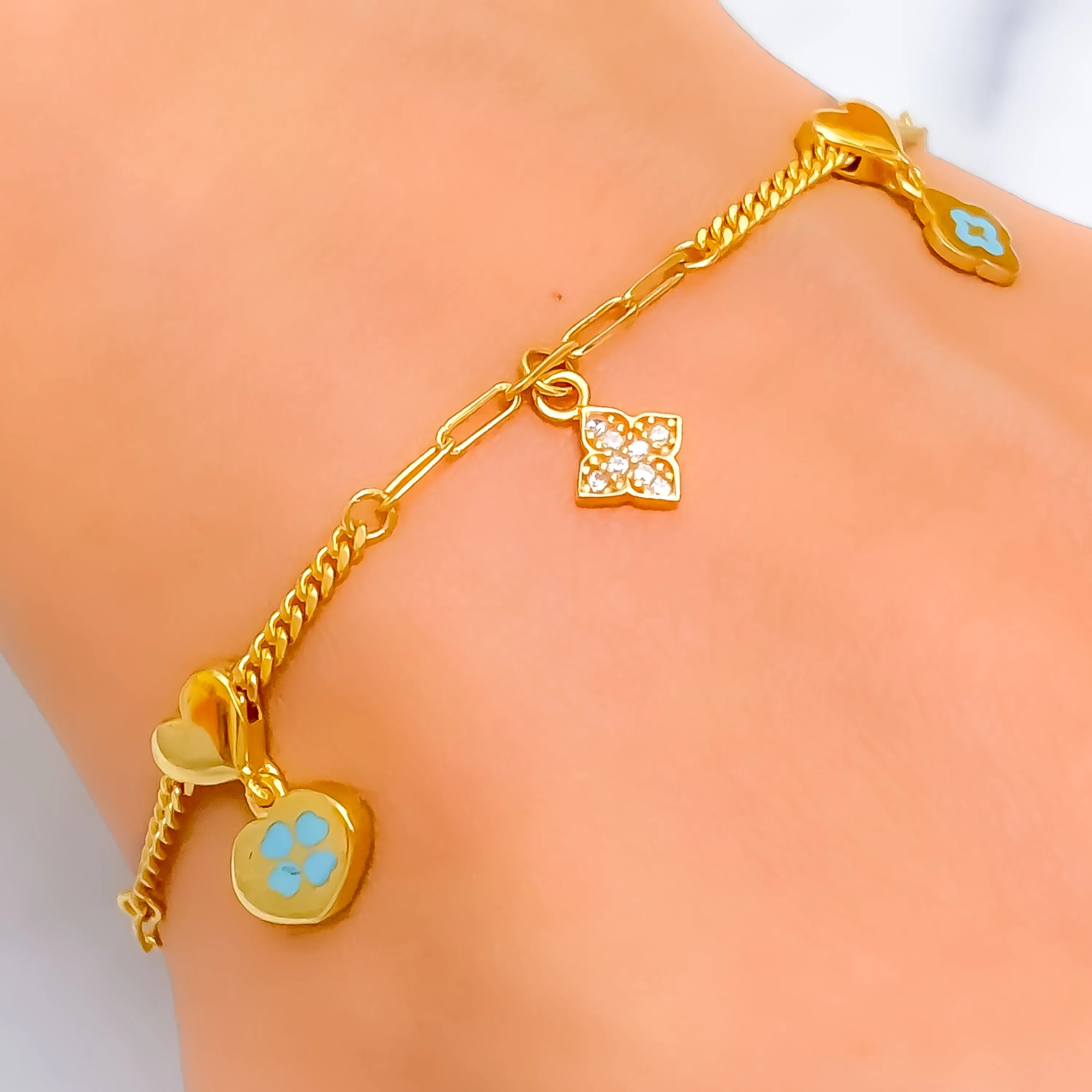 Dazzling Distinct 21k Gold Bracelet