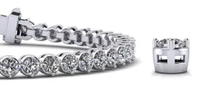 Dazzling Four Prong Lab-Grown Diamond Tennis Bracelet with 4.83 ct.(finished) 3mm
