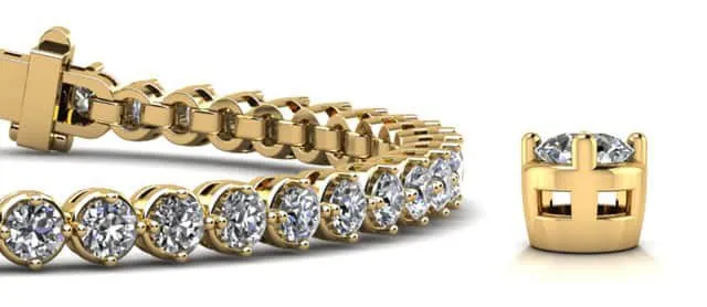 Dazzling Four Prong Lab-Grown Diamond Tennis Bracelet with 4.83 ct.(finished) 3mm