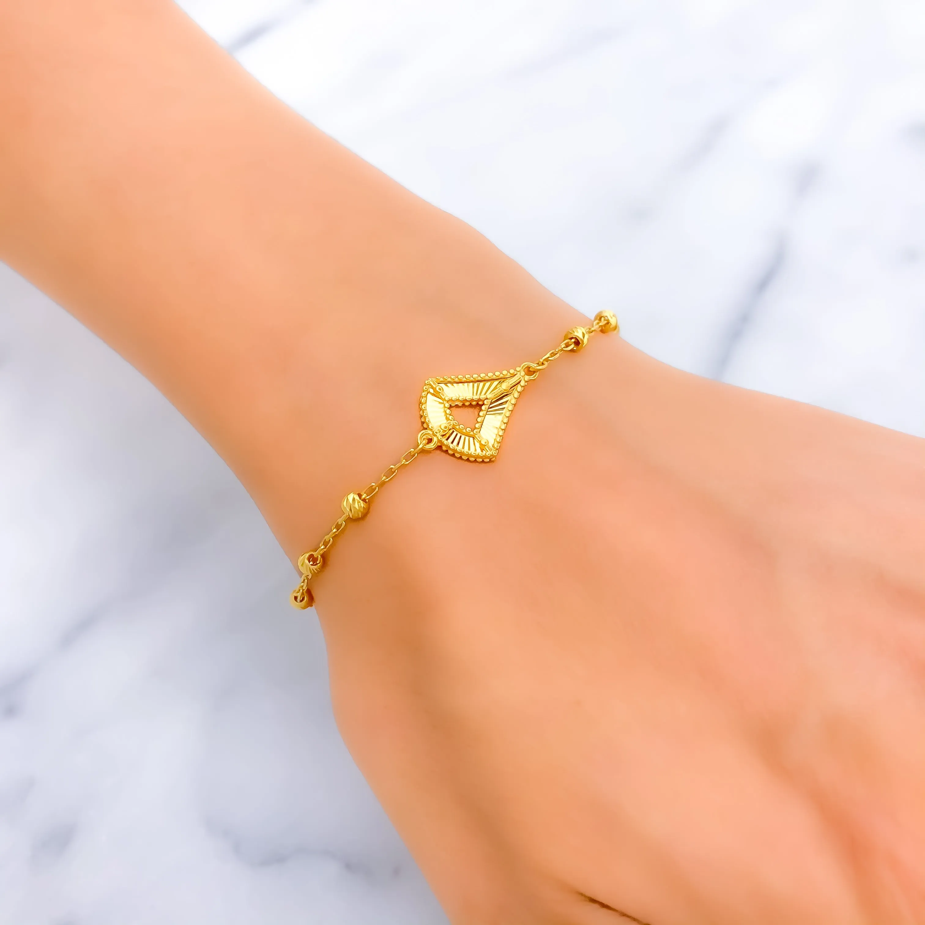 Delightful Bright  21k Gold Bracelet