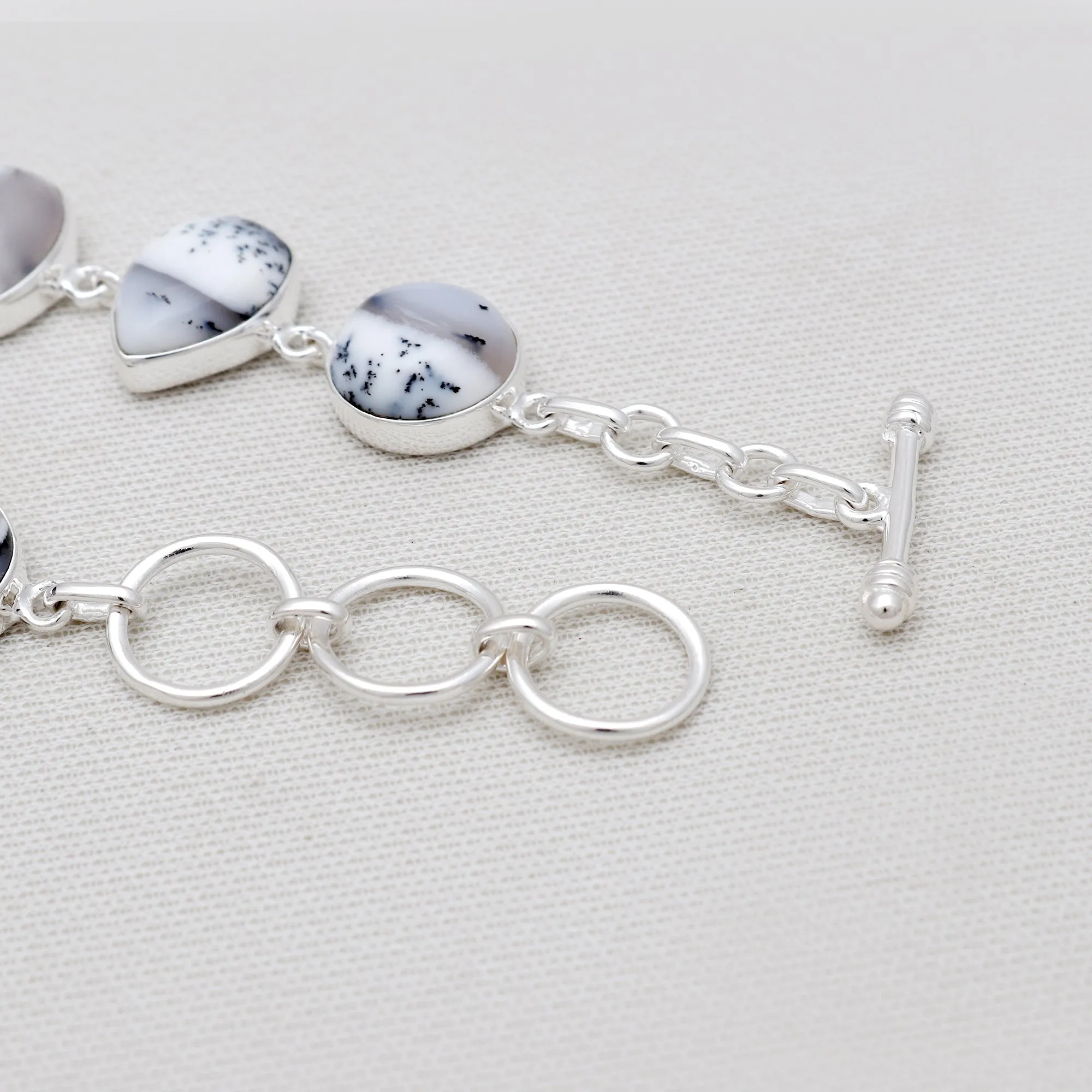 Dendritic Opal Silver Bracelet