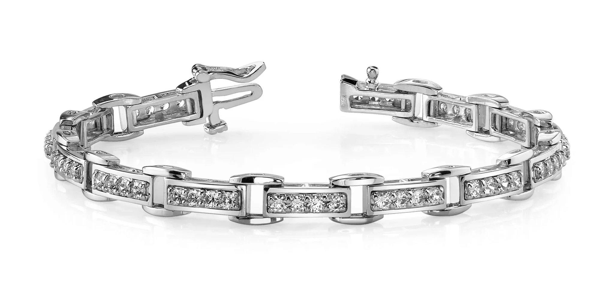Diamond Quad Link Diamond Bracelet with 1.96 ct.(finished) 2mm