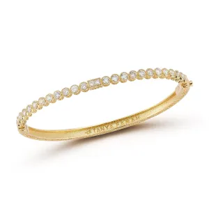 Diamond Round Bezel Bangle