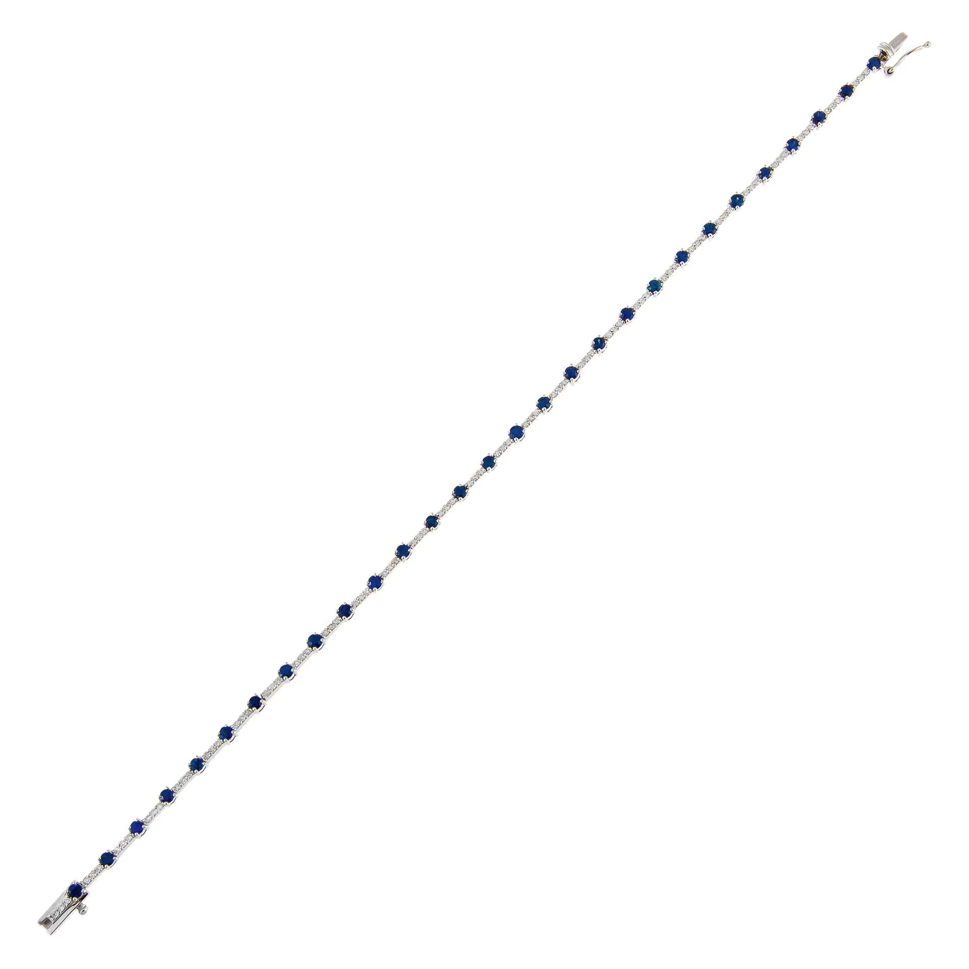 Diamond Sapphire Bracelet 14K