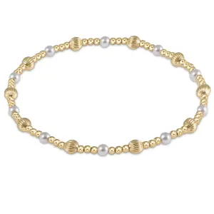 Dignity Sincerity Pattern 4mm Bead Bracelet Pearl