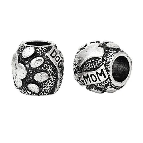 Dog Mom Bead Compatible for Most European Snake Chain Bracelet for European Style Bracelet